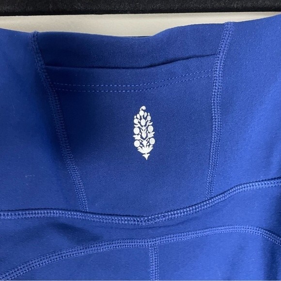 Free People Leggings Movement Side Stripe Exercise Active Royal Blue Size Medium - Picture 5 of 9
